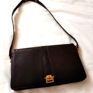 Brown Faux Leather Handbag